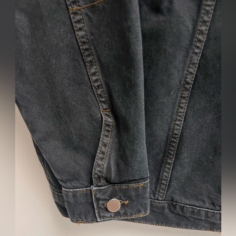BA&SH Women’s Black Denim Boyfriend Jean Jacket - Size 2 - Picture 8 of 11